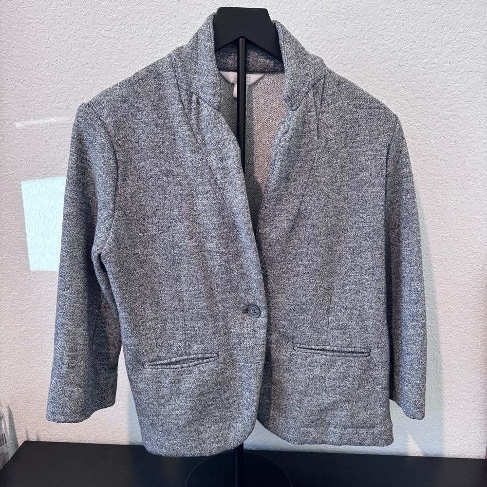 LC Lauren Conrad Grey Knit Blazer